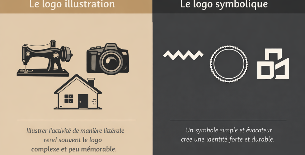 Différence entre logo illustratif et logo symbolique en design graphique
