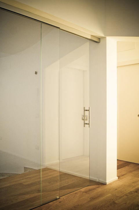 porte interne in legno con anta a tutto vetro