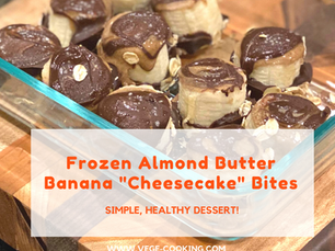Frozen Almond Butter Banana "Cheesecake" Bites