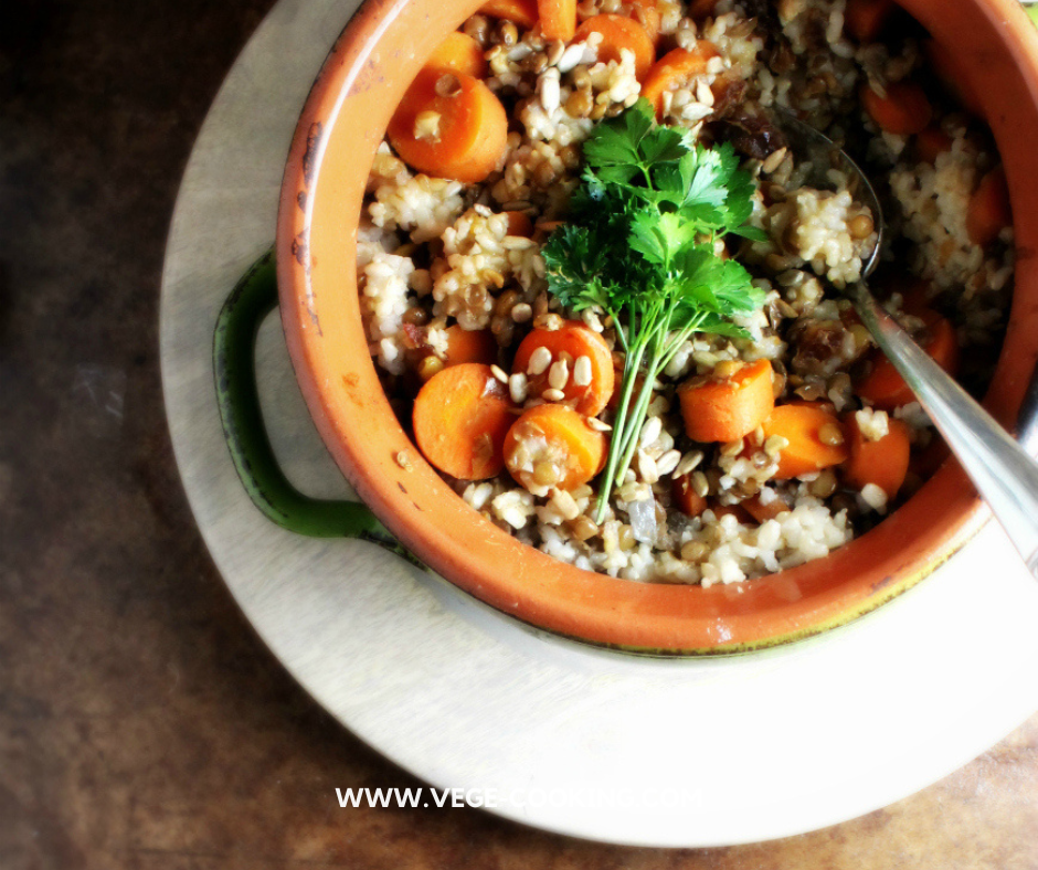 One-Pot Moroccan Carrots, Lentils and Rice