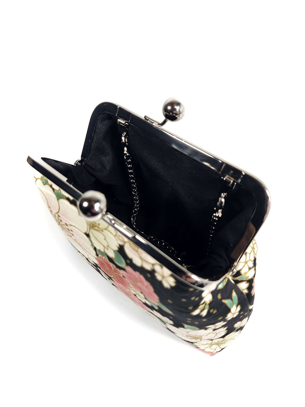 Thumbnail: Cherry Blossom Kisslock Clutch Purse Evening Bag 