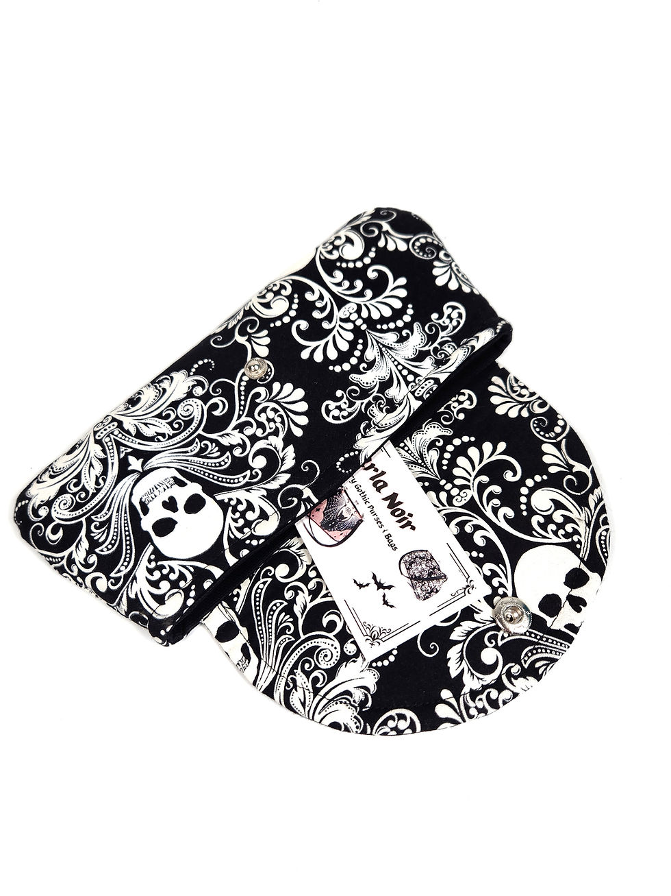 Thumbnail: Gothic Damask Glow-in-the-Dark Wallet, Makeup Bag