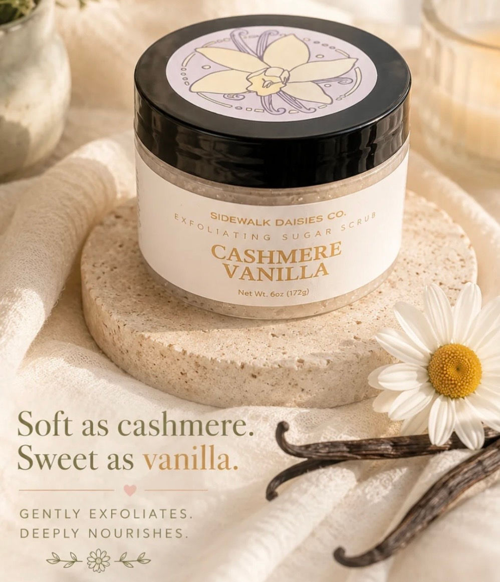 Exfoliating Sugar Scrub - Cashmere Vanilla Scented