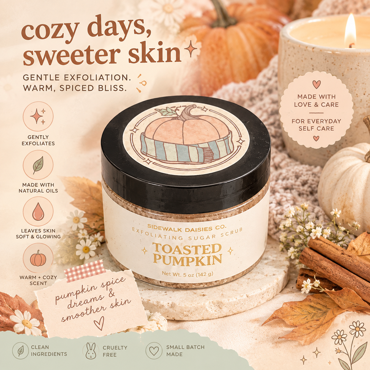 Exfoliating Sugar Scrub - Toasted Pumpkin