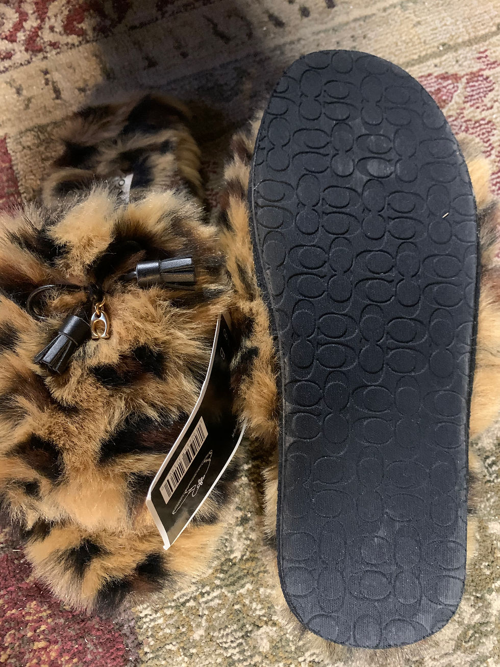 Thumbnail: Coach Fur Slippers Size 8