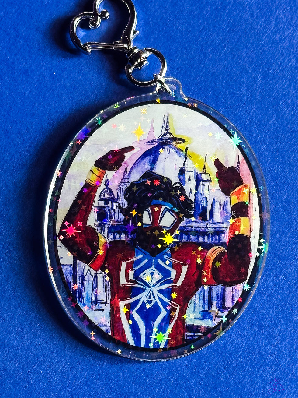 Indi Spidy Holographi Star Acrylic Keychain
