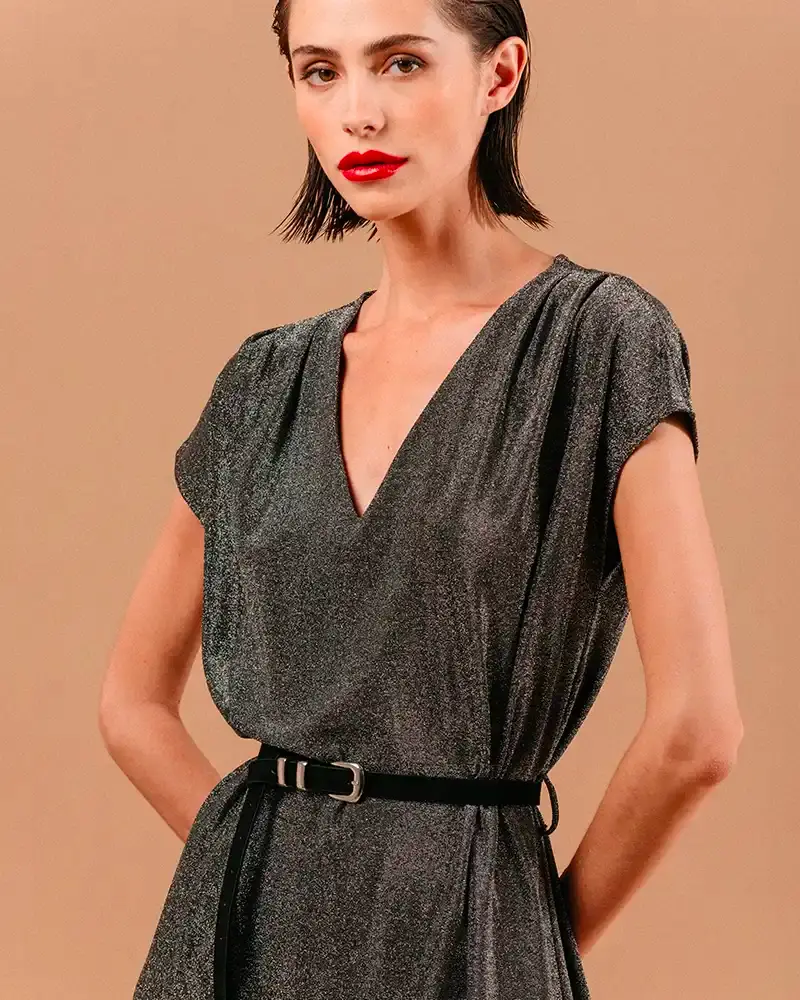 Robe soirée argent