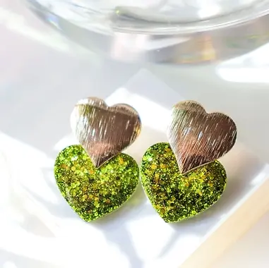 boucles d’oreilles paillettes et miroir