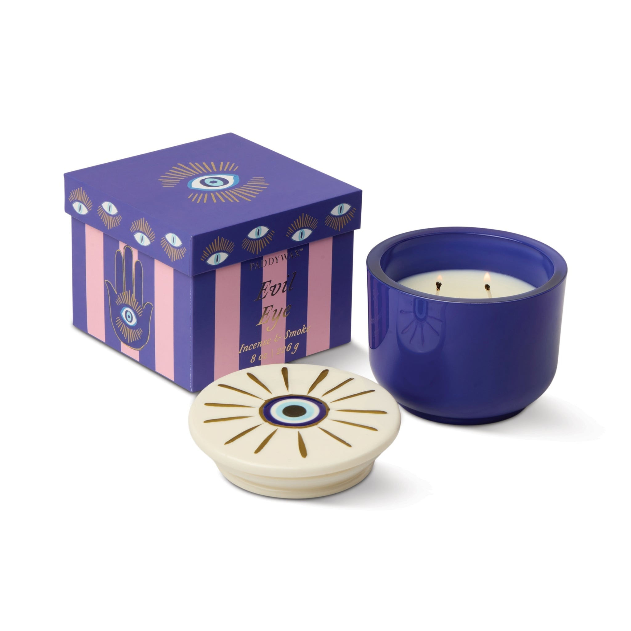 Bougie Charmed Evil Eye 226 g – Encens & fumée