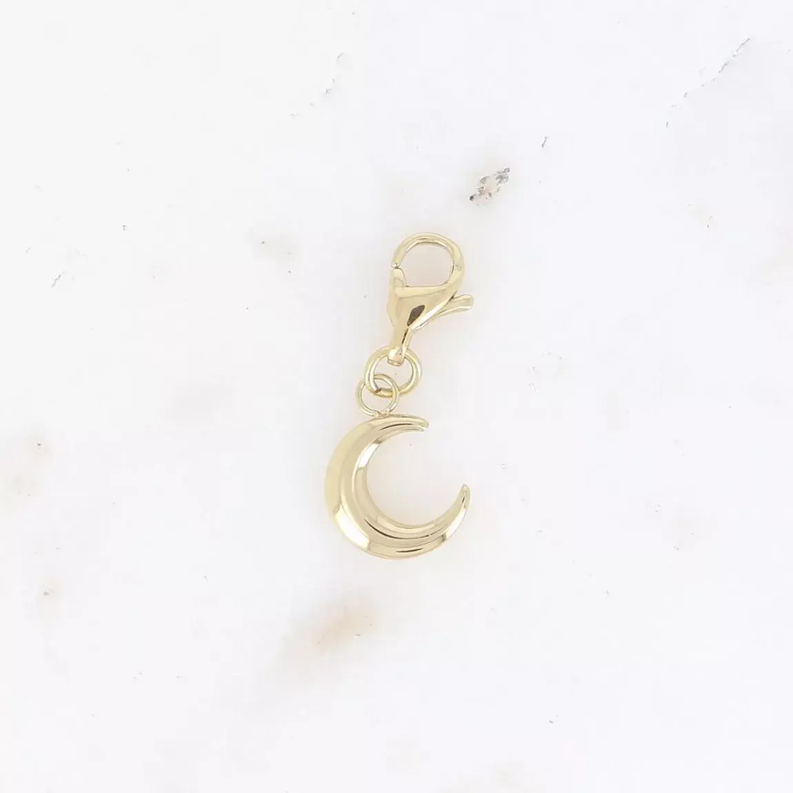 Pendentif lune dorée à mousqueton – Bohm Paris