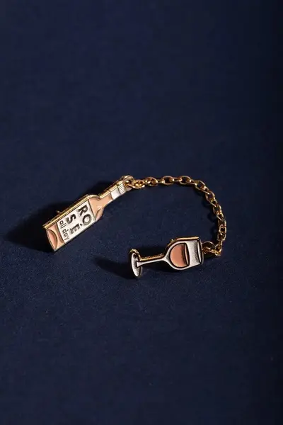 Miniature : pin's chaîne rosé all day broche cocktail tendance