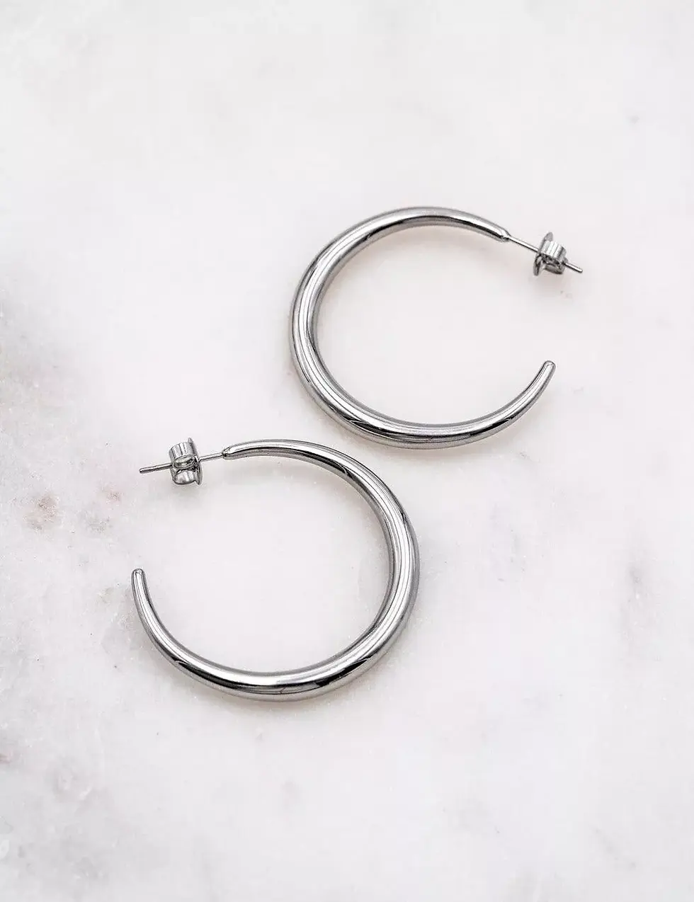 Miniature : Boucles d'oreilles Créoles Demi-Lune Diamani