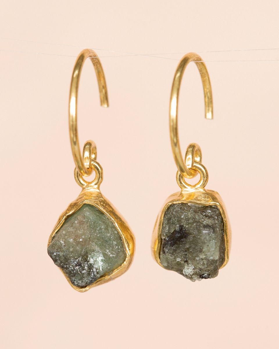 Miniature : Boucles d'oreilles pierre de naissance Mai