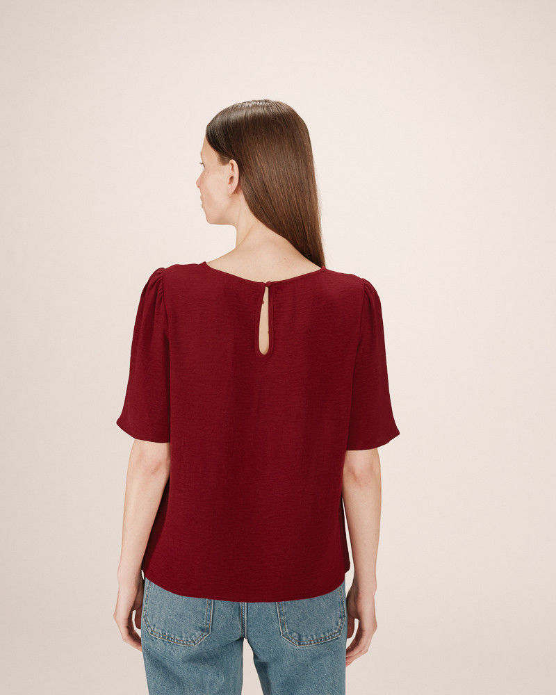 Top fluide bordeaux SHINE