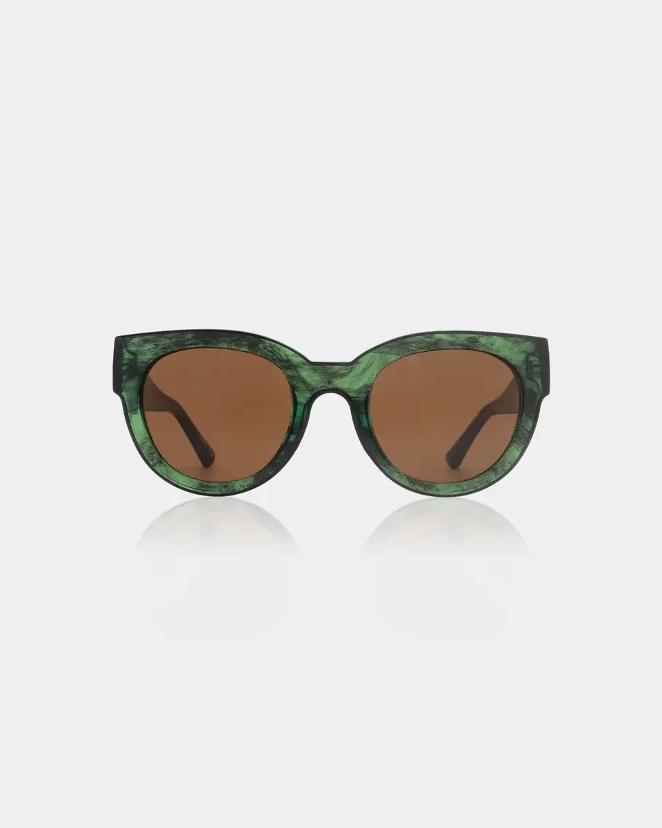 Lunettes de soleil A.Kjaerbede Lilly Green Marble Transparent face