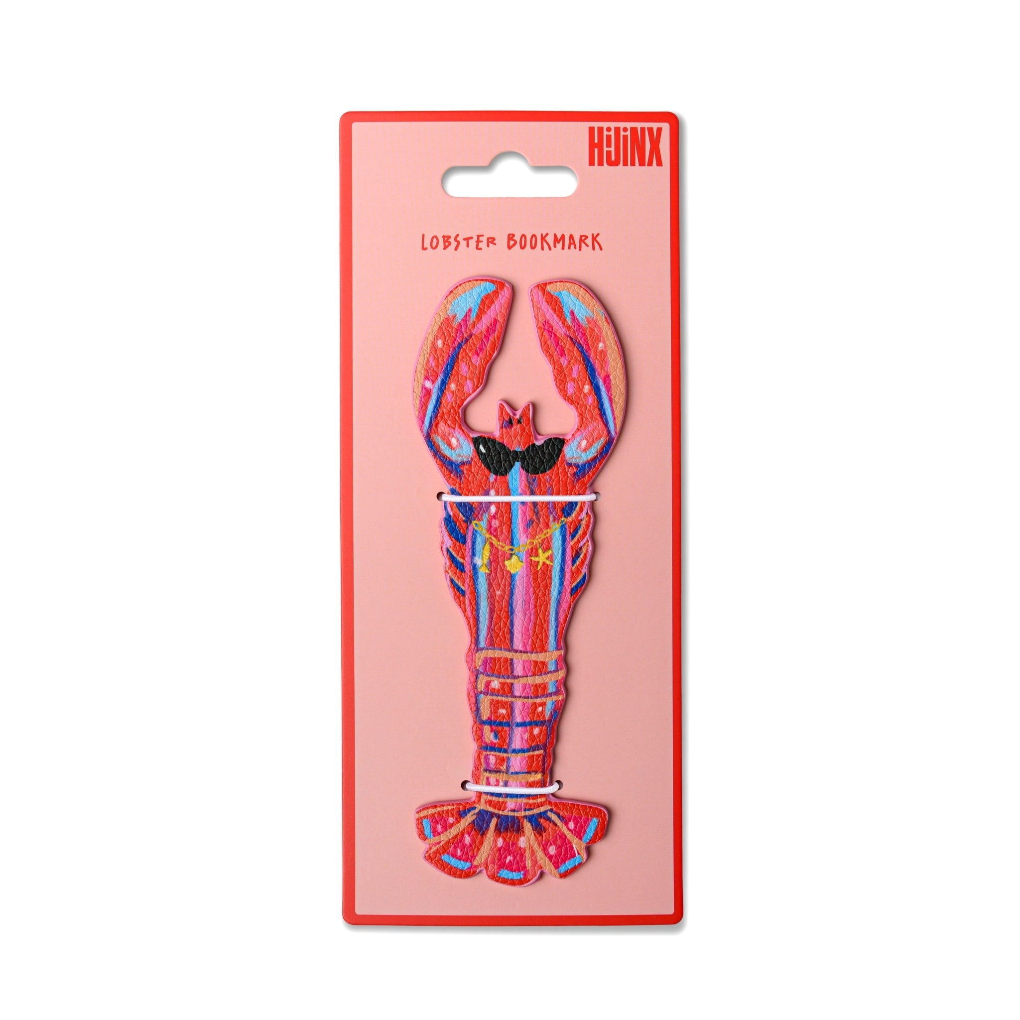 Marque-page Hijinx découpé en forme de homard en similicuir souple