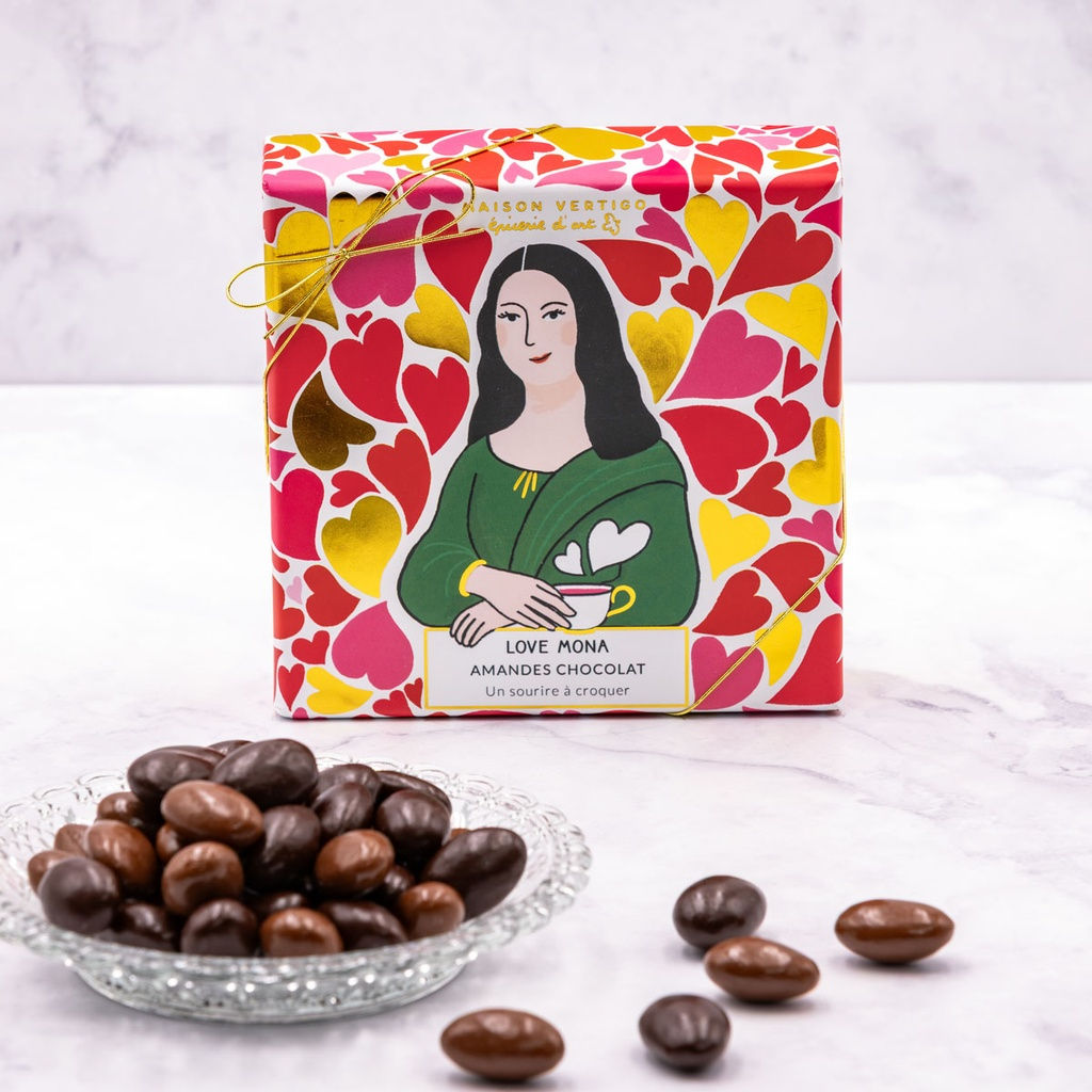 Love Mona – Amandes chocolat noir et lait – Maison Vertigo