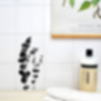 Sticker carrelage Eucalyptus Boubouki sur faïence blanche