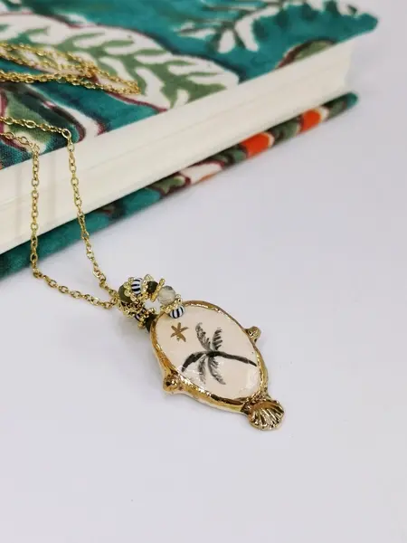Miniature : Pendentif Palmier et coquillage « Garry » Maetlo