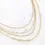 Miniature : Collier Daphinia Bohm Paris à 4 chaînes en acier inoxydable doré, multi-rangs