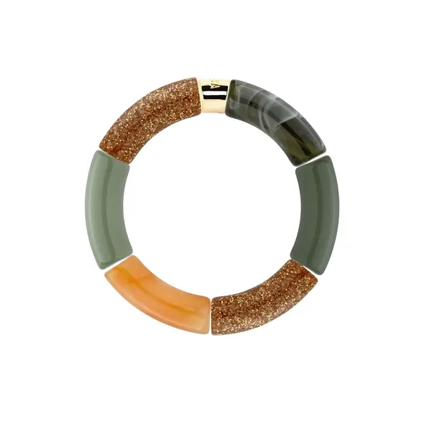 Miniature : Bracelet vert doré Parabaya – bijou coloré et lumineux