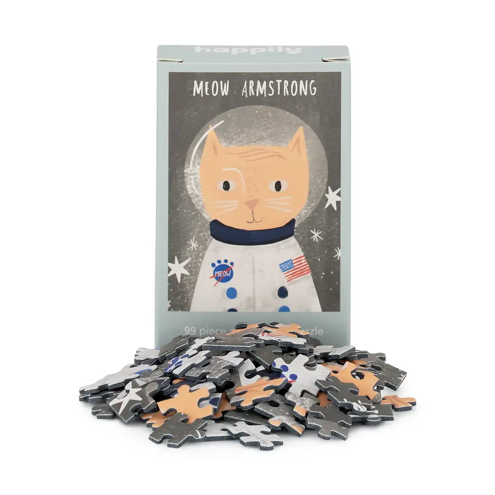 Boîte du Mini Puzzle Happily Meow Armstrong 99 pièces