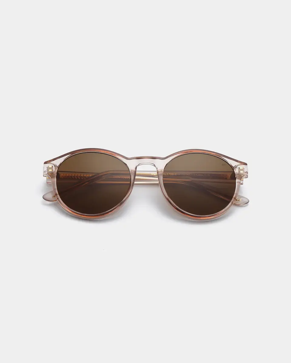 Miniature : Lunettes de soleil rondes champagne design scandinave