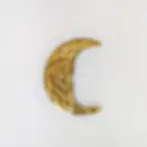 Croissant de lune en laiton doré