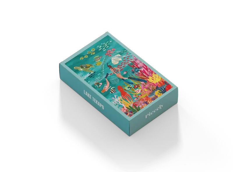 Miniature : Packaging mini puzzle 99 pièces Piecely format compact voyage