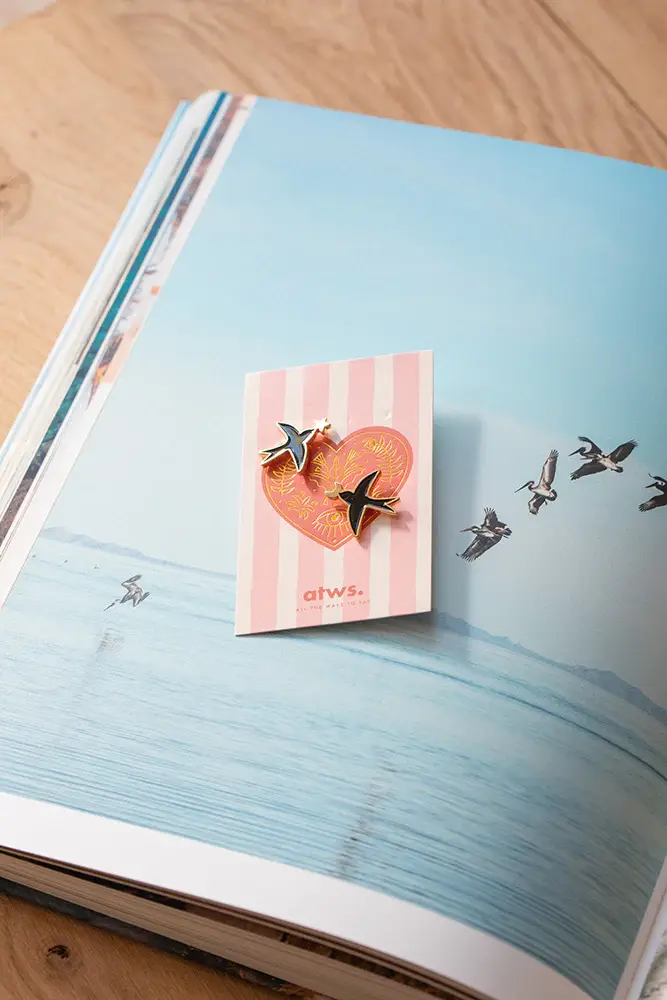 Miniature : Pin's deux Hirondelles