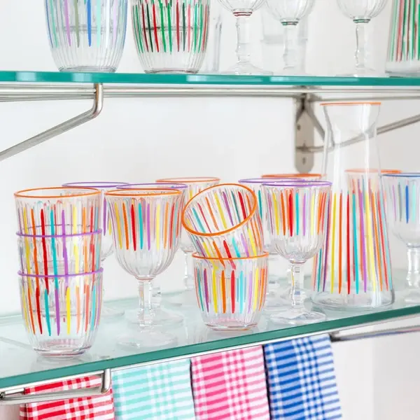 Miniature : Verre à eau multicolore