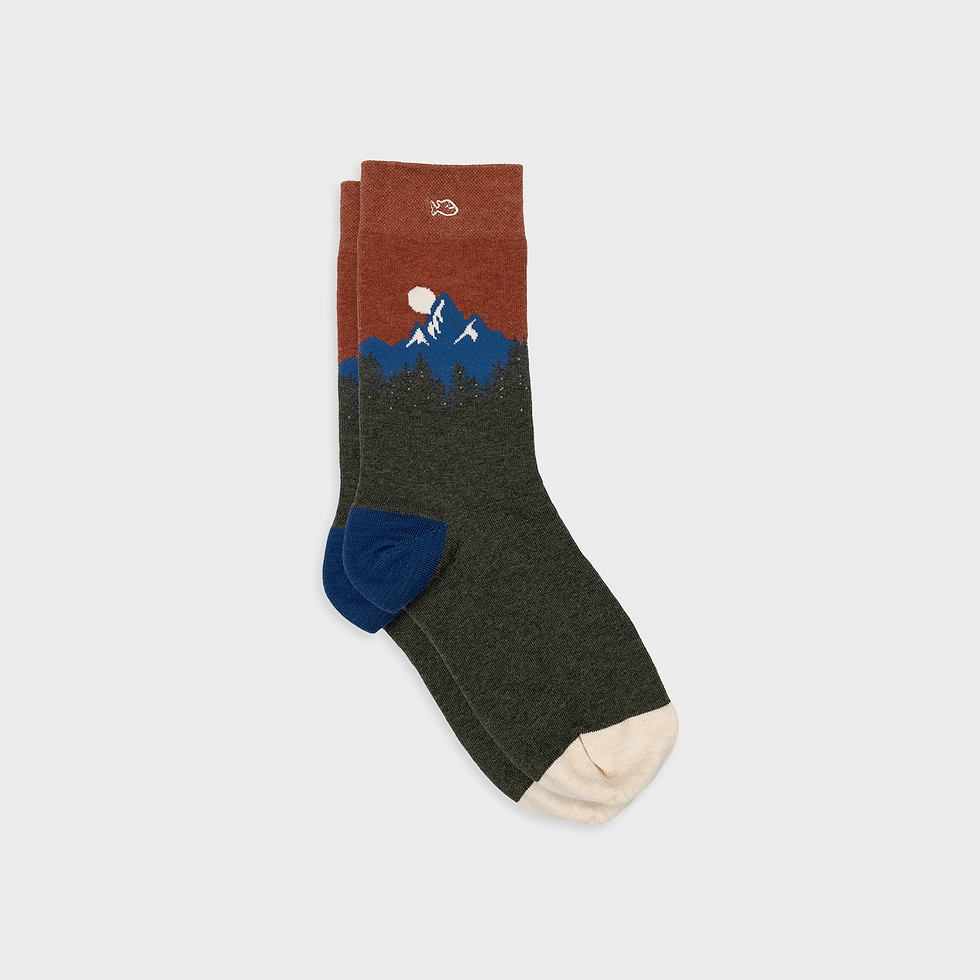Chaussettes homme à motifs Billybelt Sequoia – paysage vert et brun