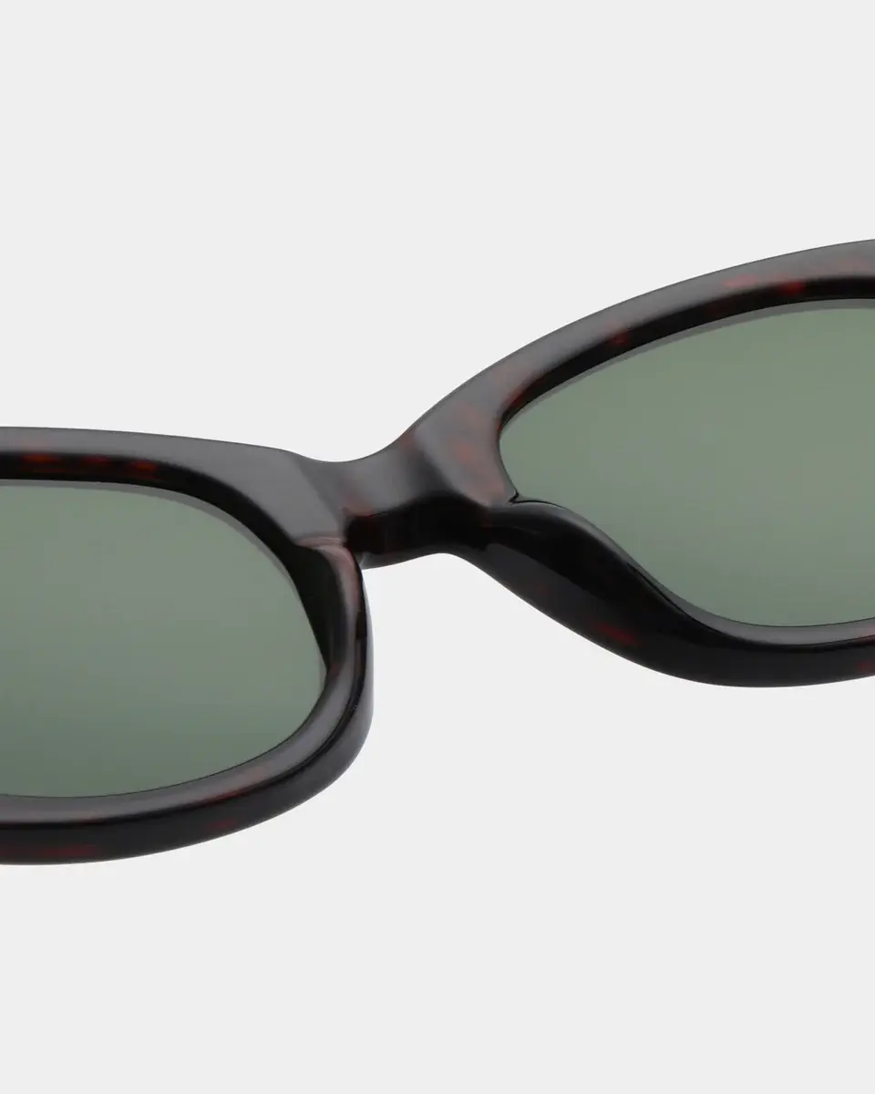 Miniature : Détail monture écaille et verres verts lunettes ANMA