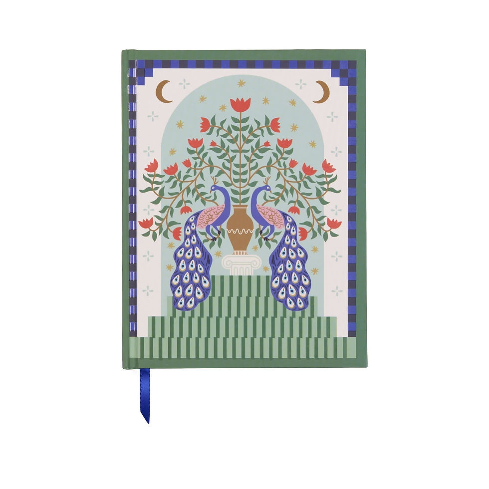 Carnet de notes Paons bleus dans un decor luxuriant– A Dopo