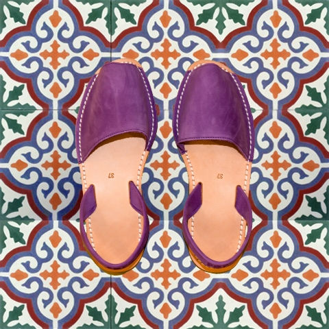 Miniature : Avarcas minorquines violet nubuck pour femme
