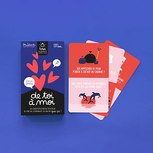 Cartes de questions et de défis du jeu couple de toi à moi