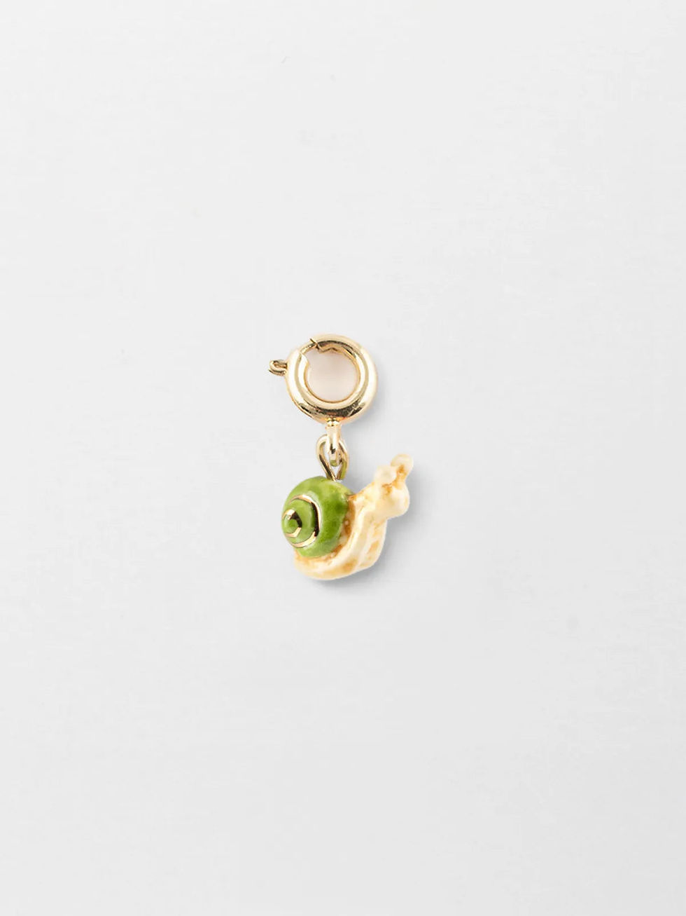 Charm Escargot Nach - pendentif artisanal en porcelaine peint à la main