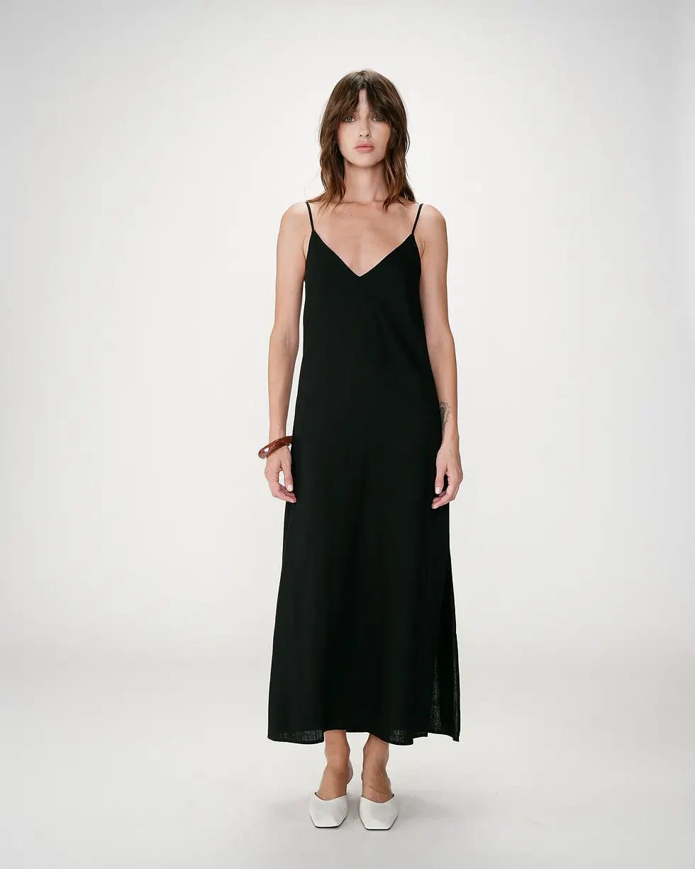 Robe noire longue WENDRA Grace et Mila