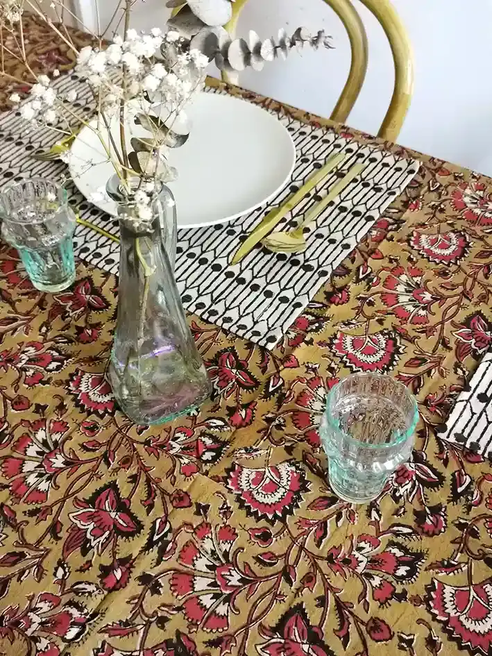 Miniature : Plaid indien fleurs