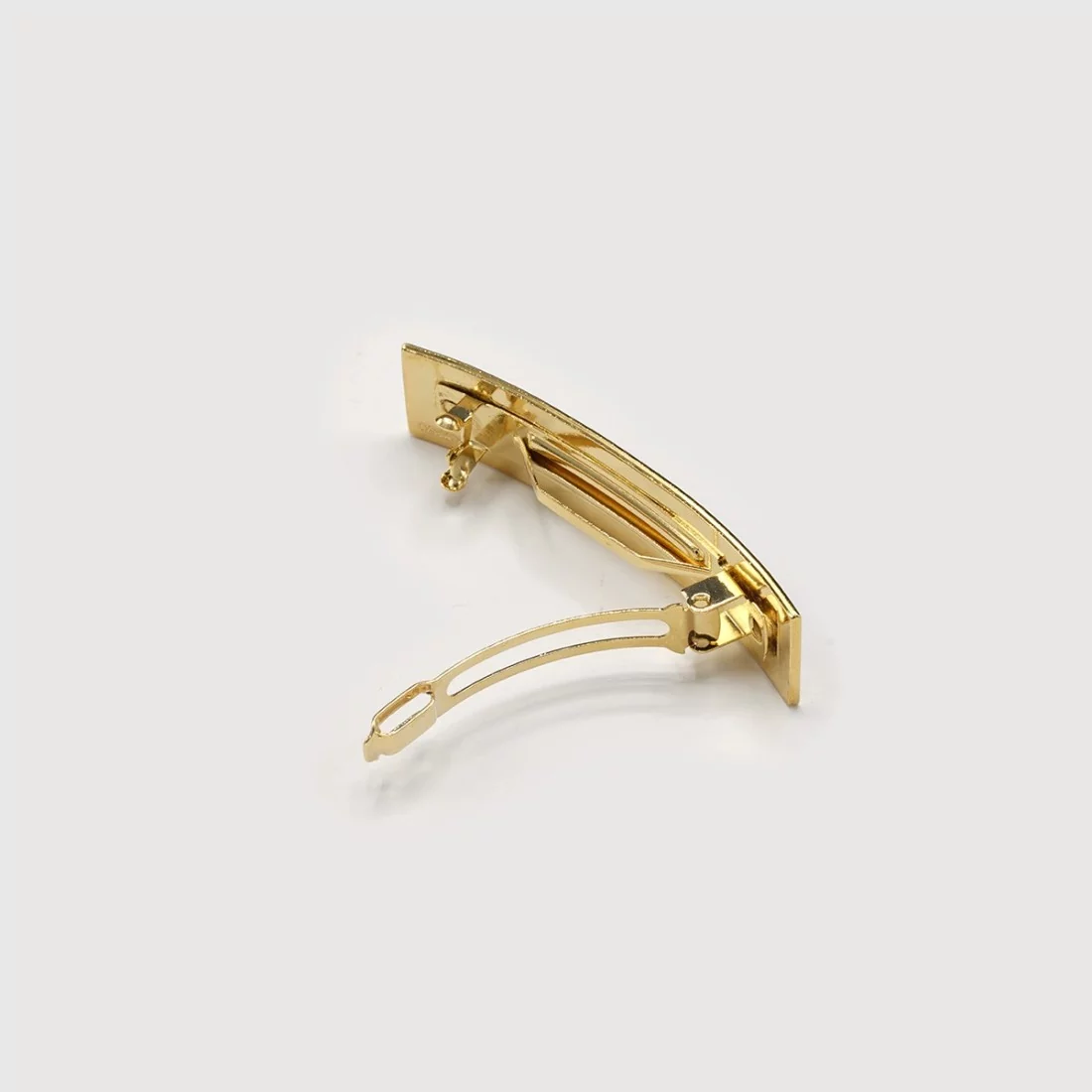 Barrette à cheveux Art déco 3 pouces en métal doré antique
