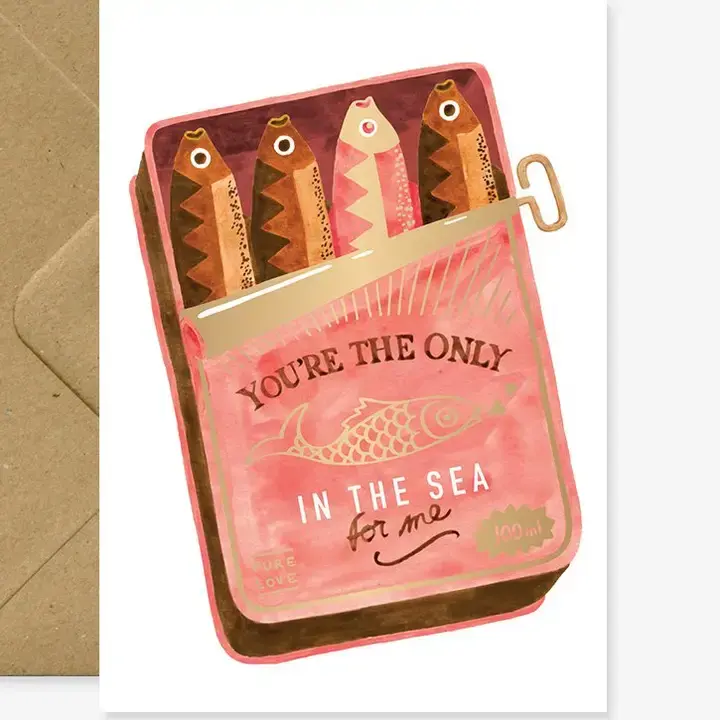 Carte de voeux Boite de Sardines
