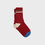 Miniature : Chaussettes rouges pour homme Billybelt avec rayures vertes et beiges – vue packshot