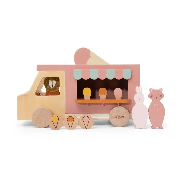 Miniature : Camion de glaces en bois Animaux