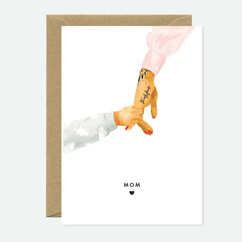 Carte de voeux Maman et bébé