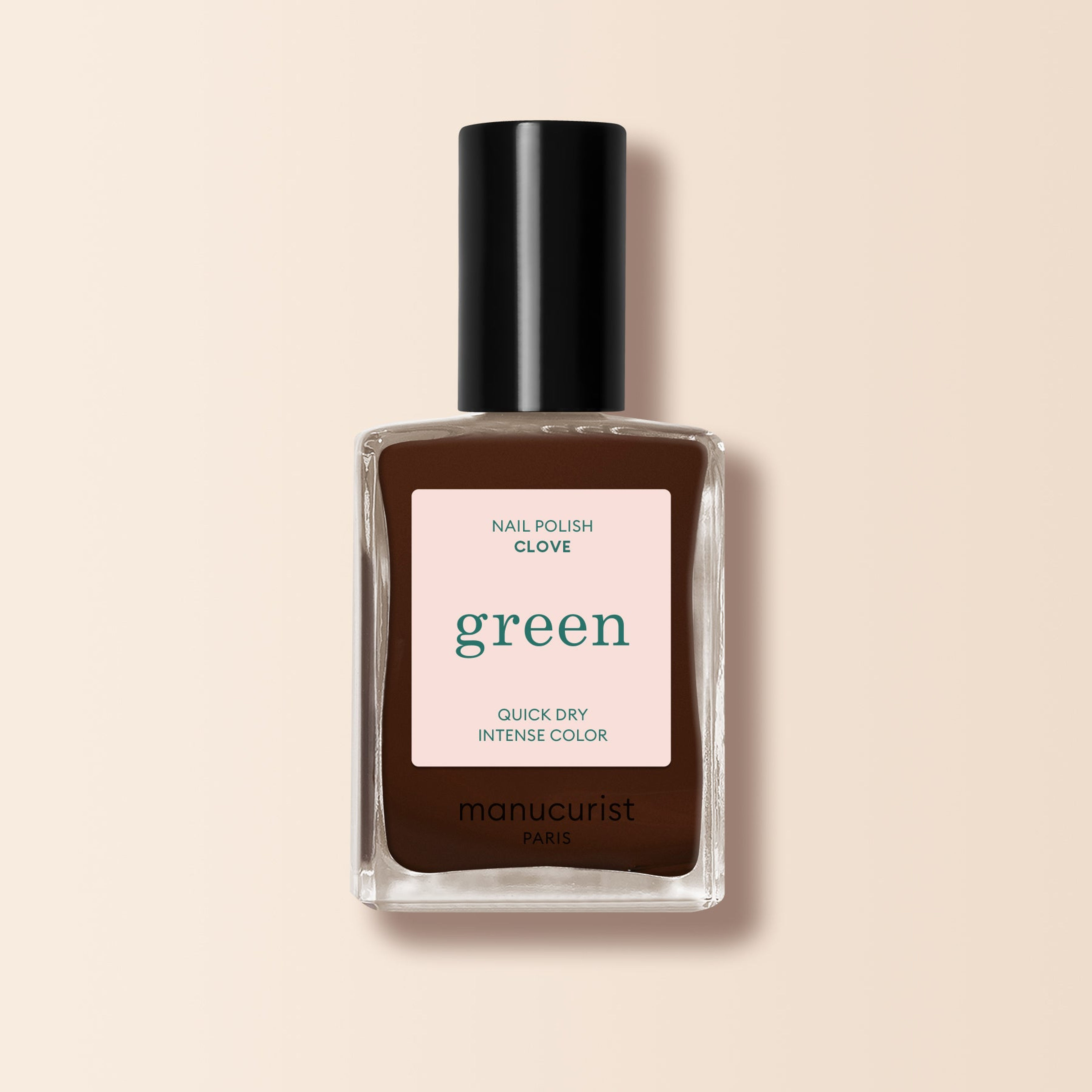 Vernis Green Clove Manucurist marron chocolat aux nuances bordeaux – flacon 15 ml