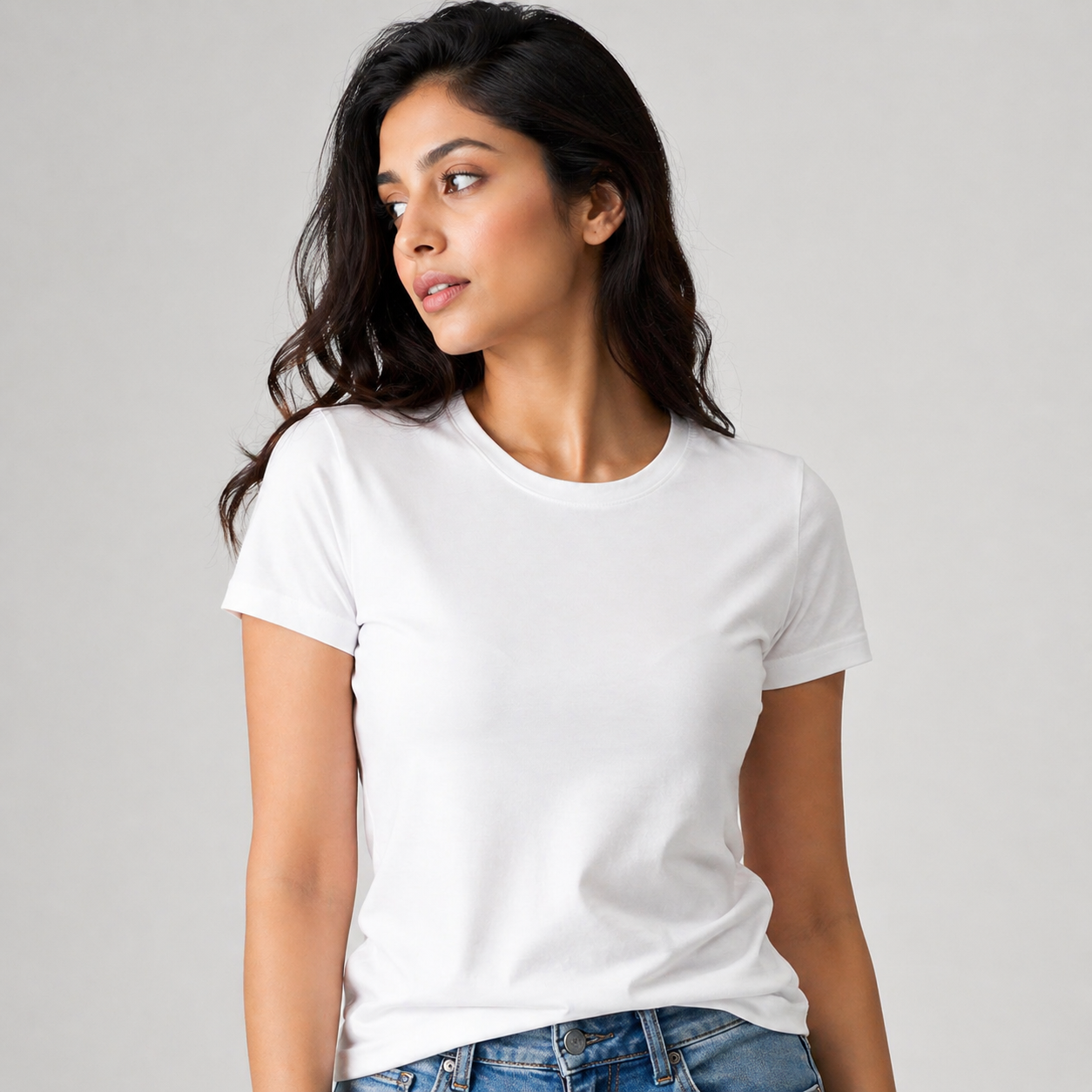 Le’LOOPE Supima White Tee | Premium Cotton | Lightweight, Soft & EverydayComfort