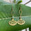 Thumbnail: Nature: Leaf brass filigree with dual tone bead