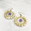 Thumbnail: White gold beaded hoops