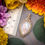 Thumbnail: Warm Rainbow Moonstone Pendant in a Hammered & Fully Beaded 14k Gold Frame