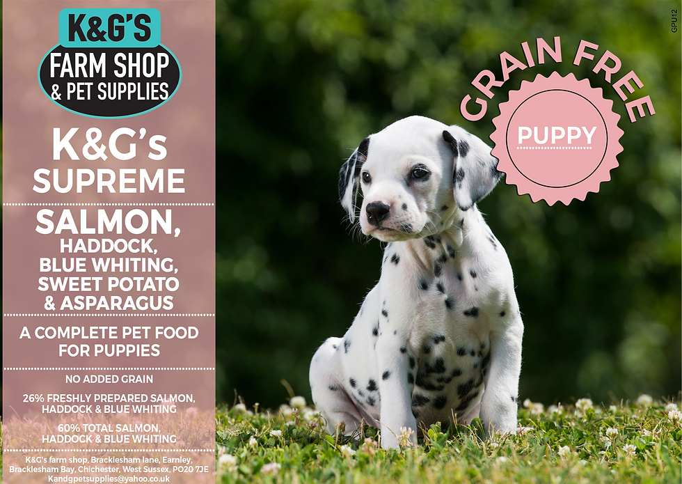 K&G's Grain Free Dog Food - Puppy Salmon With Haddock, White Fish, Sweet potato